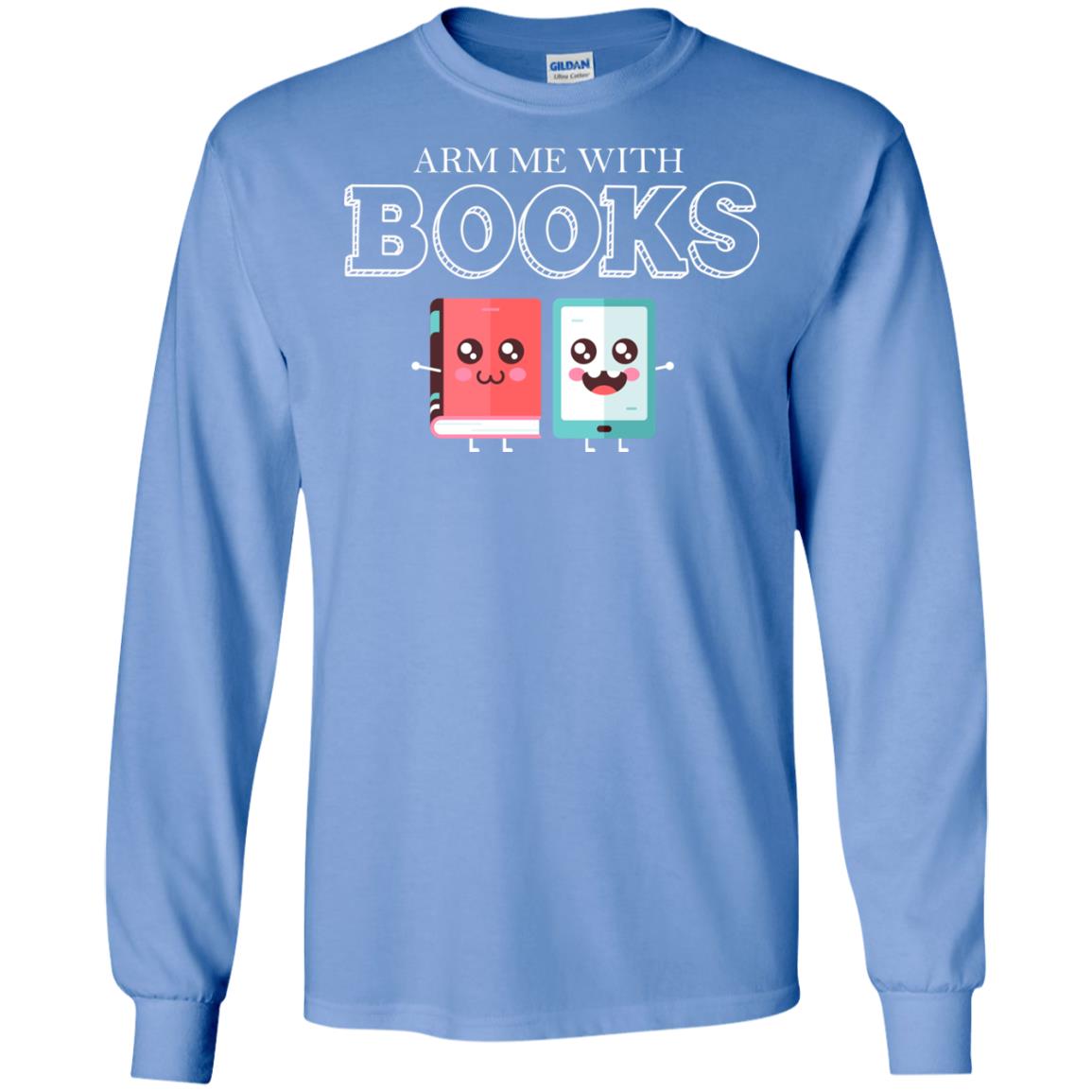 Arm Me With Books Gun Control T-shirt Carolina Blue