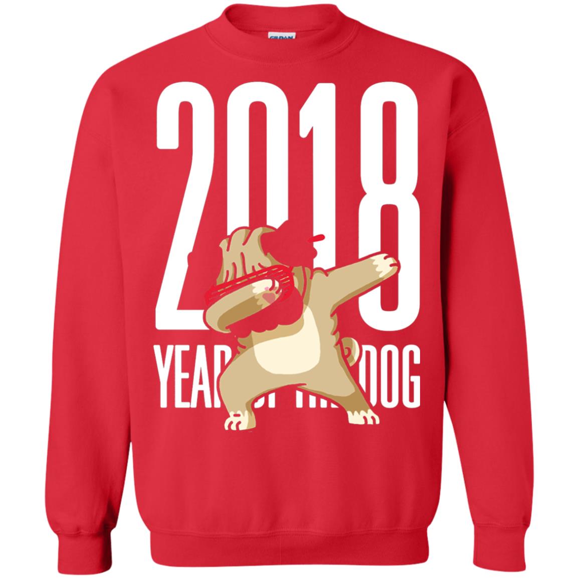 Dog Lover T-shirt 2018 Year Of The Dog Red