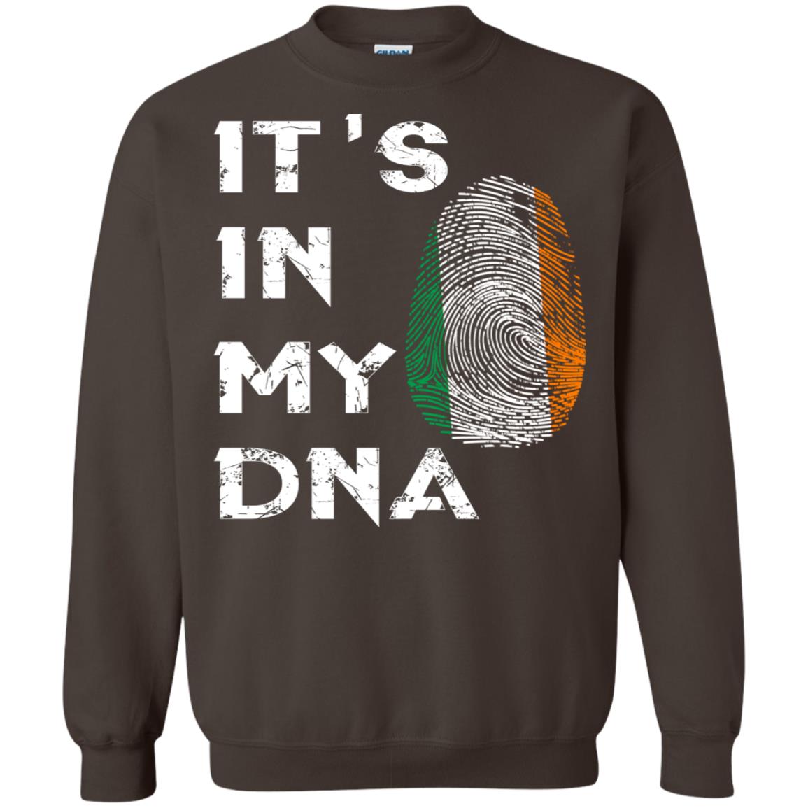 It's In My Dna Fingerprint Irish Ireland Gift Shirt Dark Chocolate