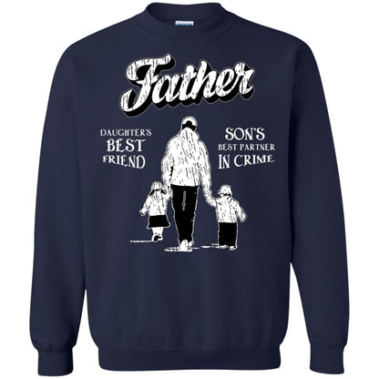 Father Is Daugther's Best Friend Son's Best Partner In Crime Shirt Navy