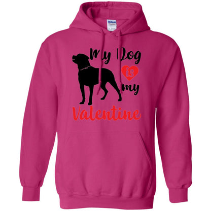 Dog Lover T-shirt My Dog Is My Valentine Heliconia