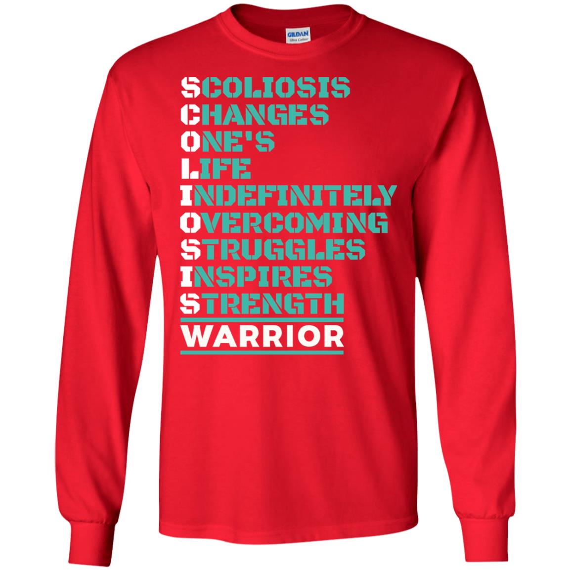 Changes One_s Life Indefinitely Overcoming Struggles Inspires Strength Coliosis Warrior Red