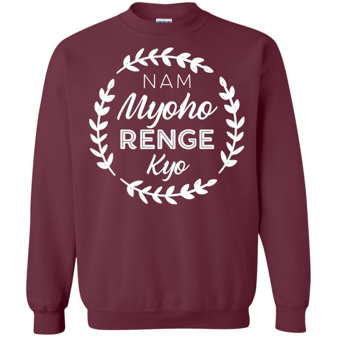 Nam Myoho Renge Kyo White Crest Shirt Maroon