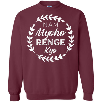 Nam Myoho Renge Kyo White Crest Shirt Maroon