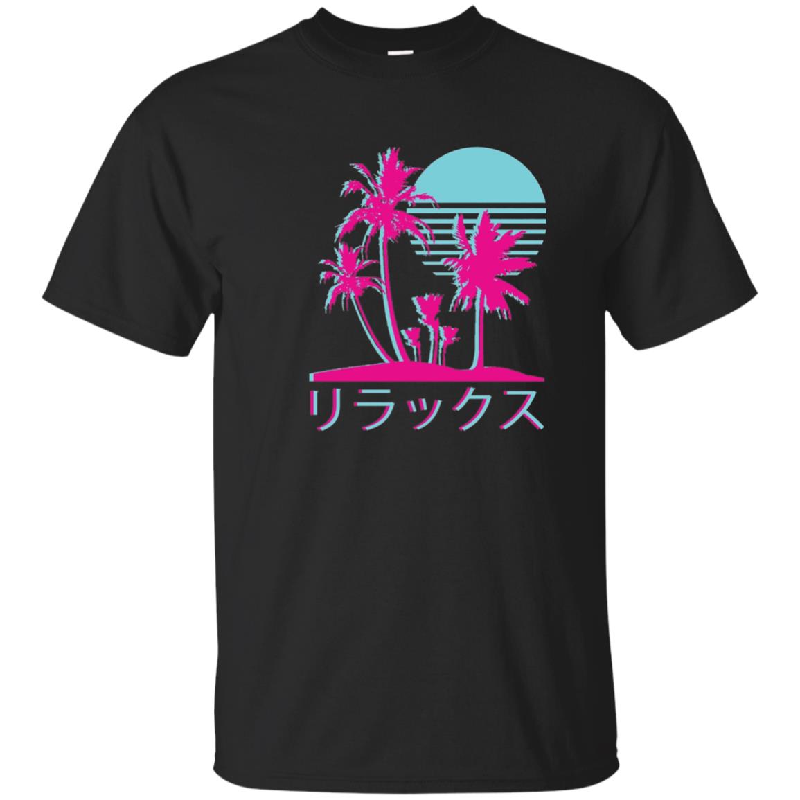Aesthetic Vaporwave Otaku Summer Shirt Black