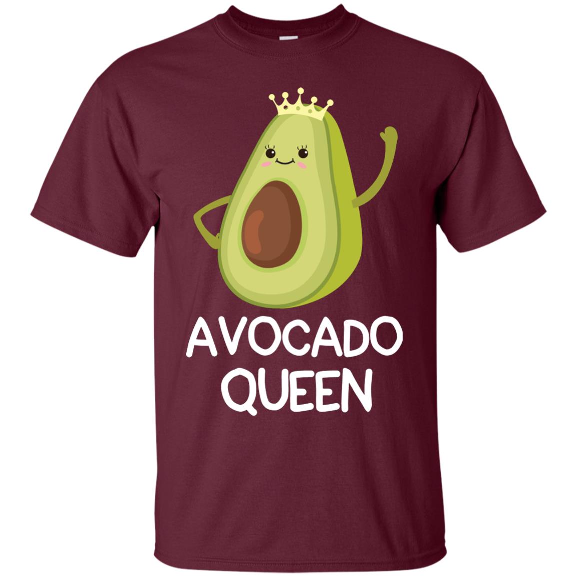 Avocado Queen Vegetarian Shirt For Girls Maroon