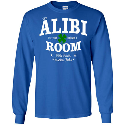 Wine Lovers T-shirt The Alibi Room Est.1963 Chicagoil Irish Drinks Russian Chick Royal