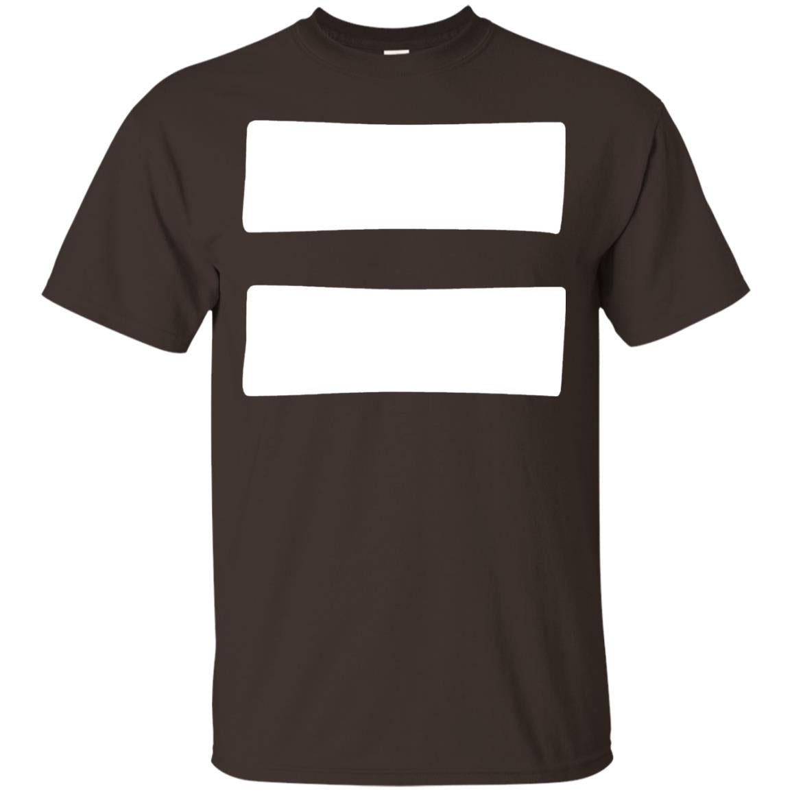 Equals Sign T-shirt Equality Symbol Feminism Dark Chocolate