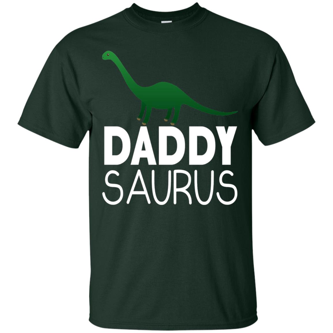 Daddy Saurus Dinosaur Matching Daddy T-shirt Forest