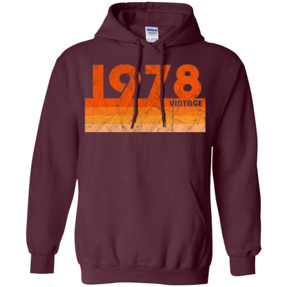Vintage Retro 1978 T-shirt 40 Years Old Gift T-shirt Maroon