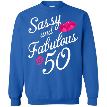 50th Birthday T-shirt Sassy And Fabulous At 50 Royal