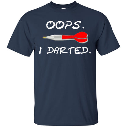 I Darted T Shirt - Dart Shirts Funny Oops T-shirt Navy