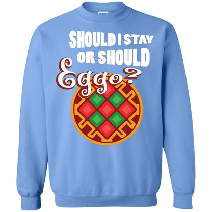 Waffle Lover T-shirt Should I Stay Or Should Eggo Carolina Blue