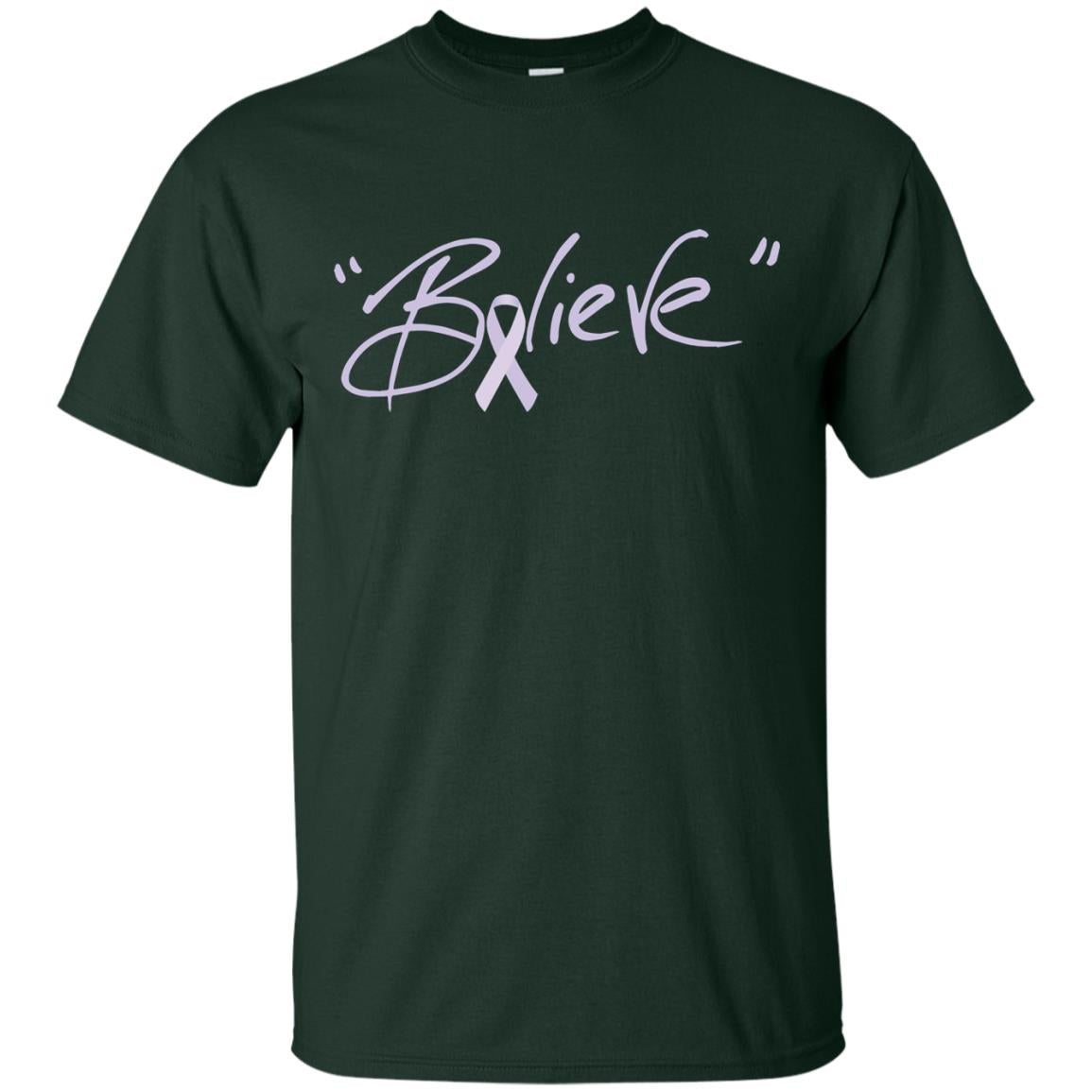 All Cancer Awareness Shirt Lavender Ribbon Believe Forest