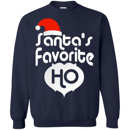 Christmas T-shirt Santa's Favorite Ho Navy