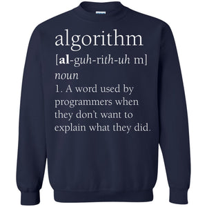 Funny Computer Programmer Algorithm Definition Gift T-shirt