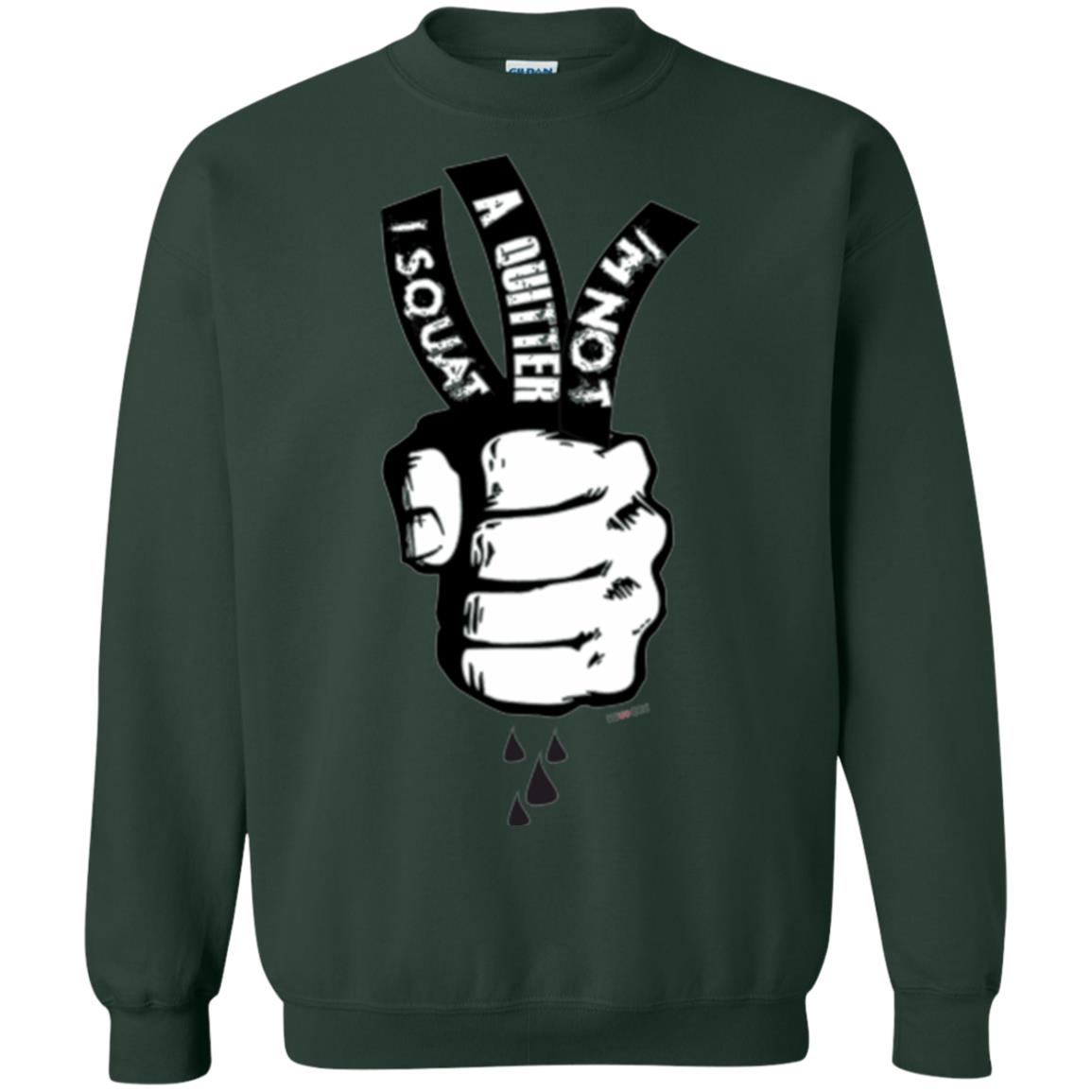 Fitnoquit T-shirt Im Not A Quitter Im Squat Gym Forest Green