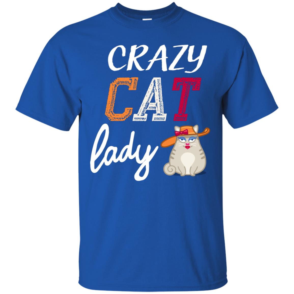 Crazy Cat Lady Chicken Shirt For Girls Womens Royal