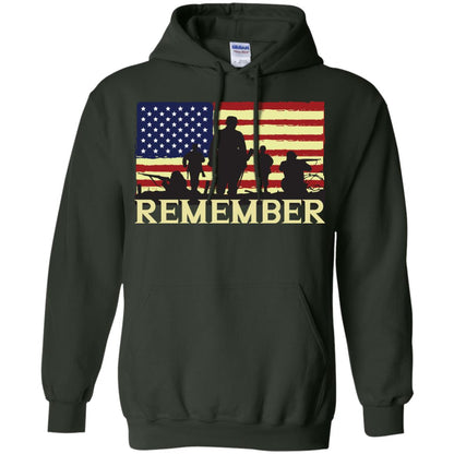 Military Of United States Memorial Day Shirt Forest Green
