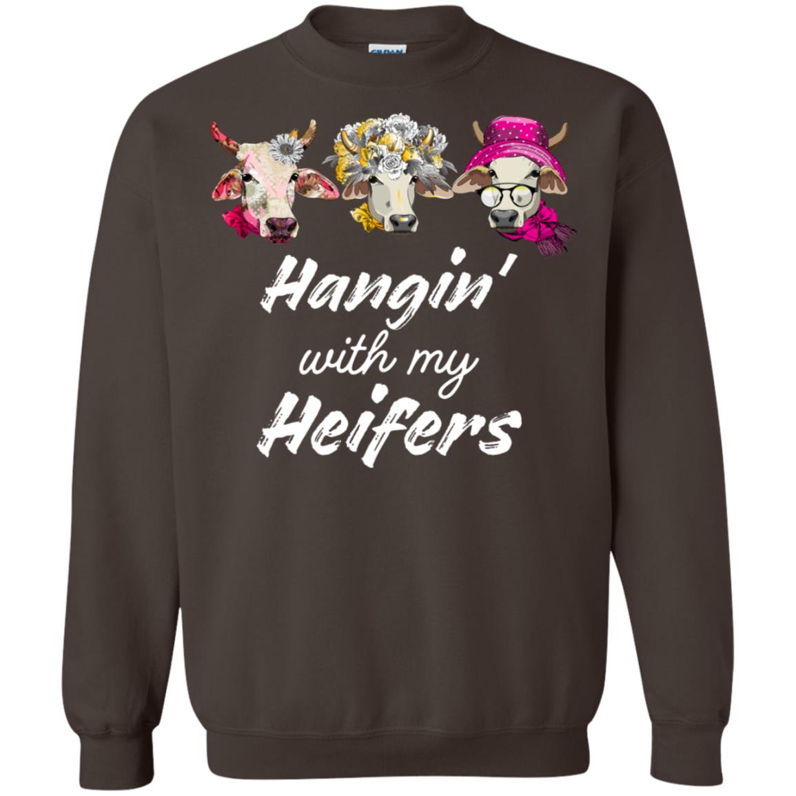 Hangin' With My Heifers Shirt Dark Chocolate