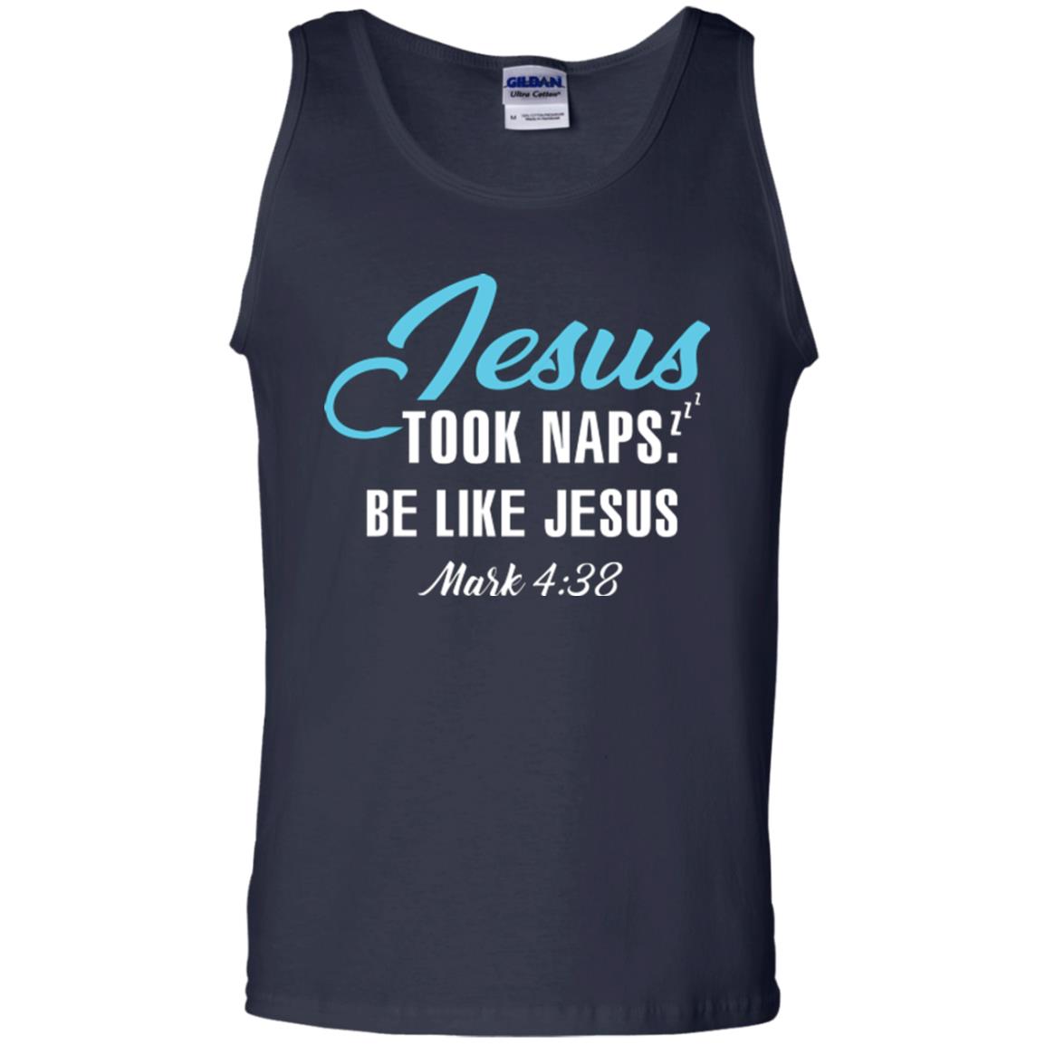 Christian T-shirt Jesus Took Naps Be Like Jesus Navy