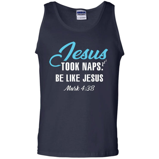 Christian T-shirt Jesus Took Naps Be Like Jesus Navy