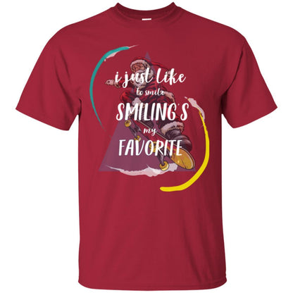 Christmas T-shirt I Just Like To Smile Smiling My Favorite Cardinal