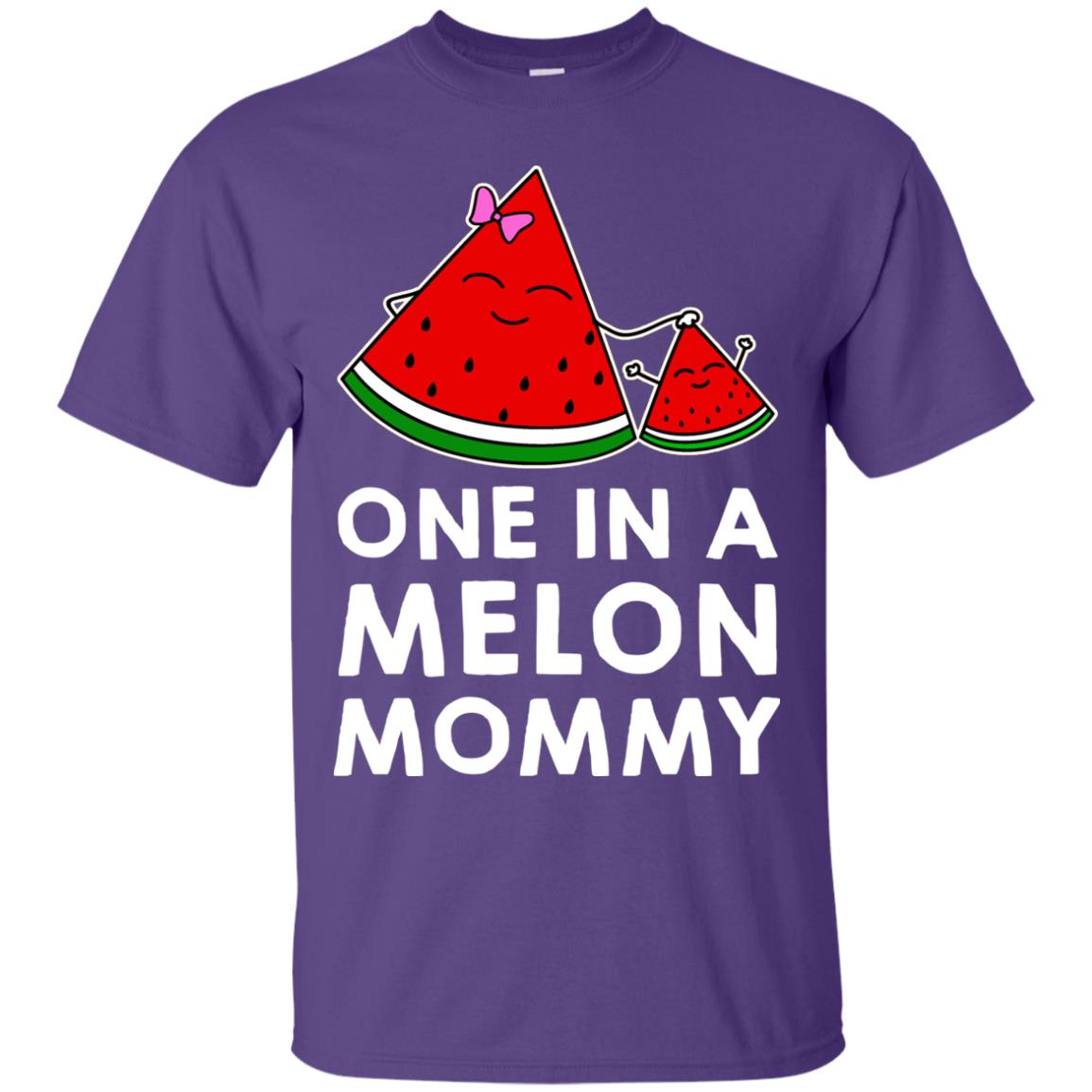 One In A Melon Mommy Funny Summer Melon Fruit Shirt Purple
