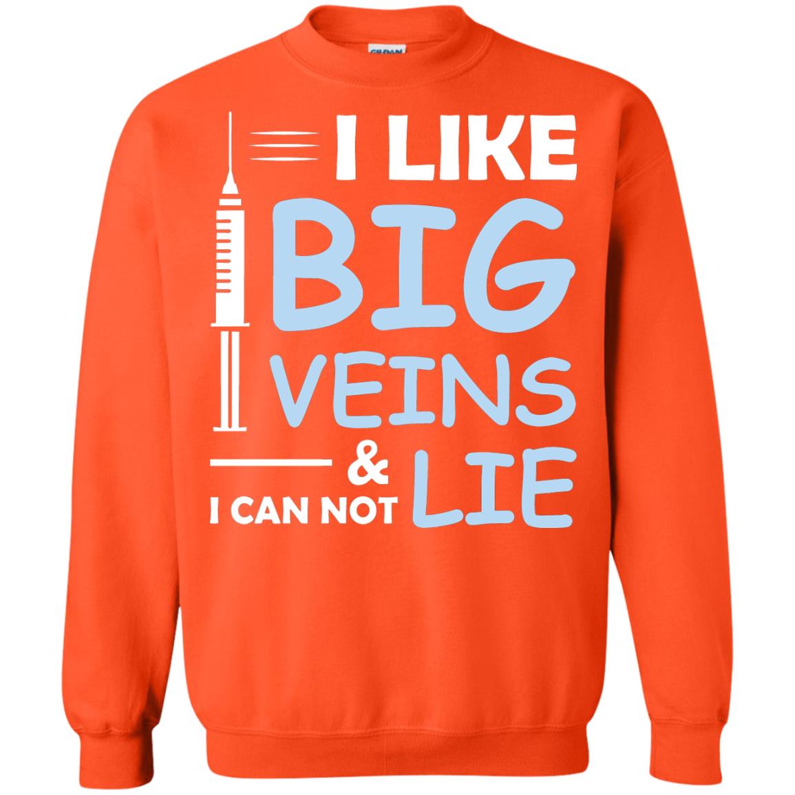 I Like Big Veins And I Can Not Lie Phlebotomist T-shirt Orange