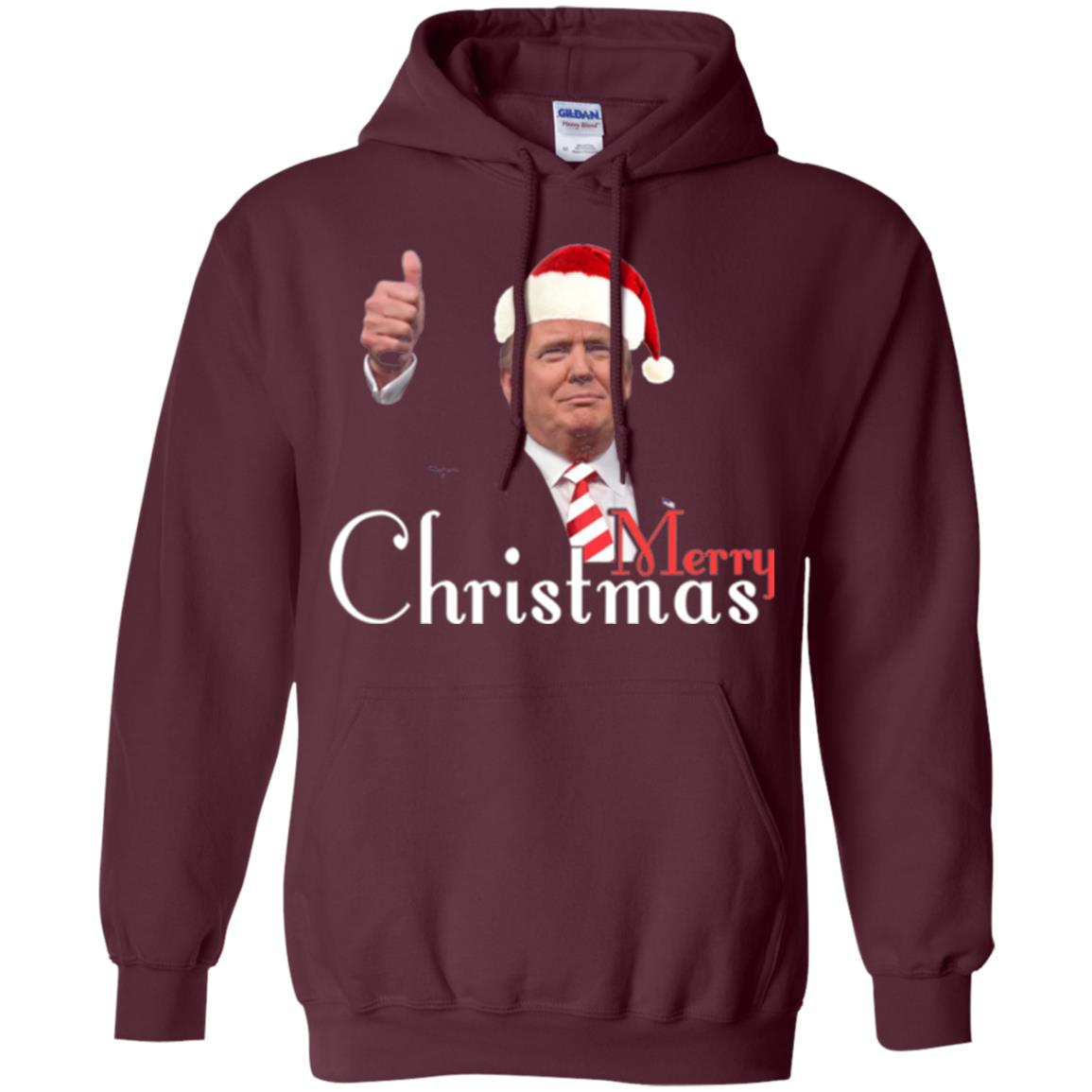 Trump Merry Christmas T-shirt Maroon