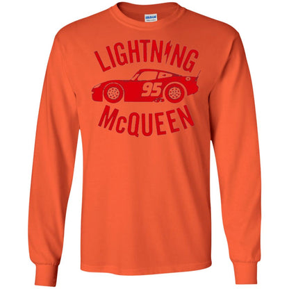 Pixar Cars Lightning 95 Mcqueen Vintage Graphic T-shirt Orange