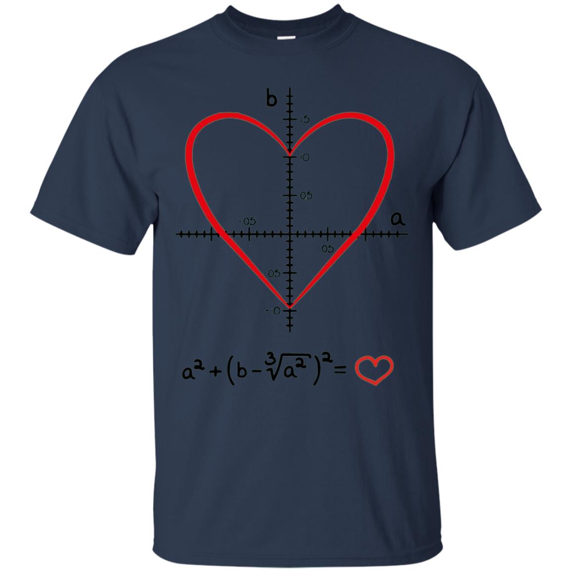 Valentines Day T-shirt Math Equation Cool Formula Geekiest Heart Navy