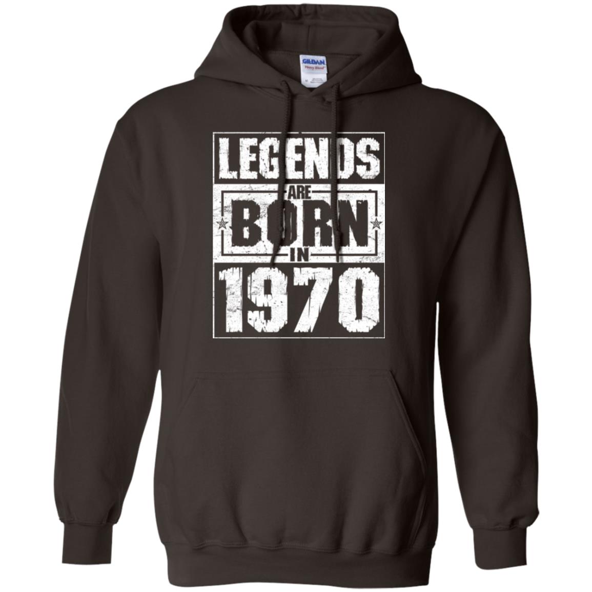 Brithday T-shirt Legends Are Born In 1970 Dark Chocolate
