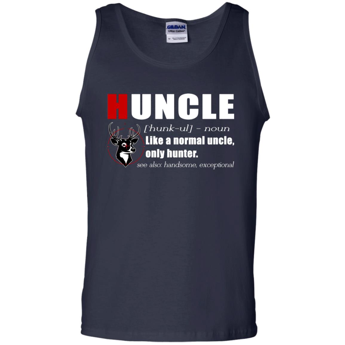 Huncle Definition Like A Normal Uncle Only Hunter Hunting Uncle Gift Shirt For Mens Navy