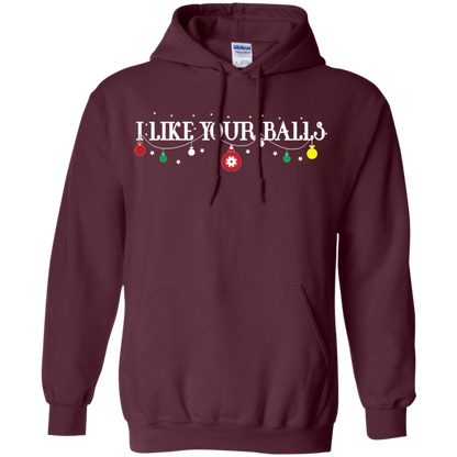 Christmas T-shirt I Like Your Balls Maroon