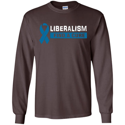 Liberalism Find A Cure Shirt Dark Chocolate