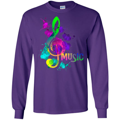Funky Colorful Music Treble Clef Musican T-shirt Purple