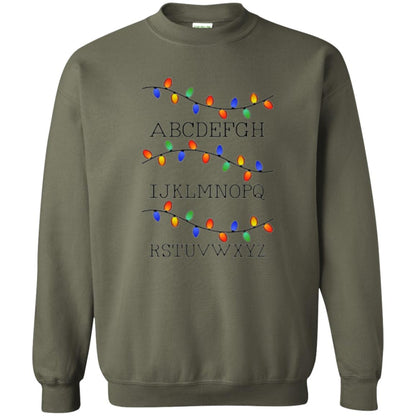 Christmas T-shirt Fairy Lights Military Green