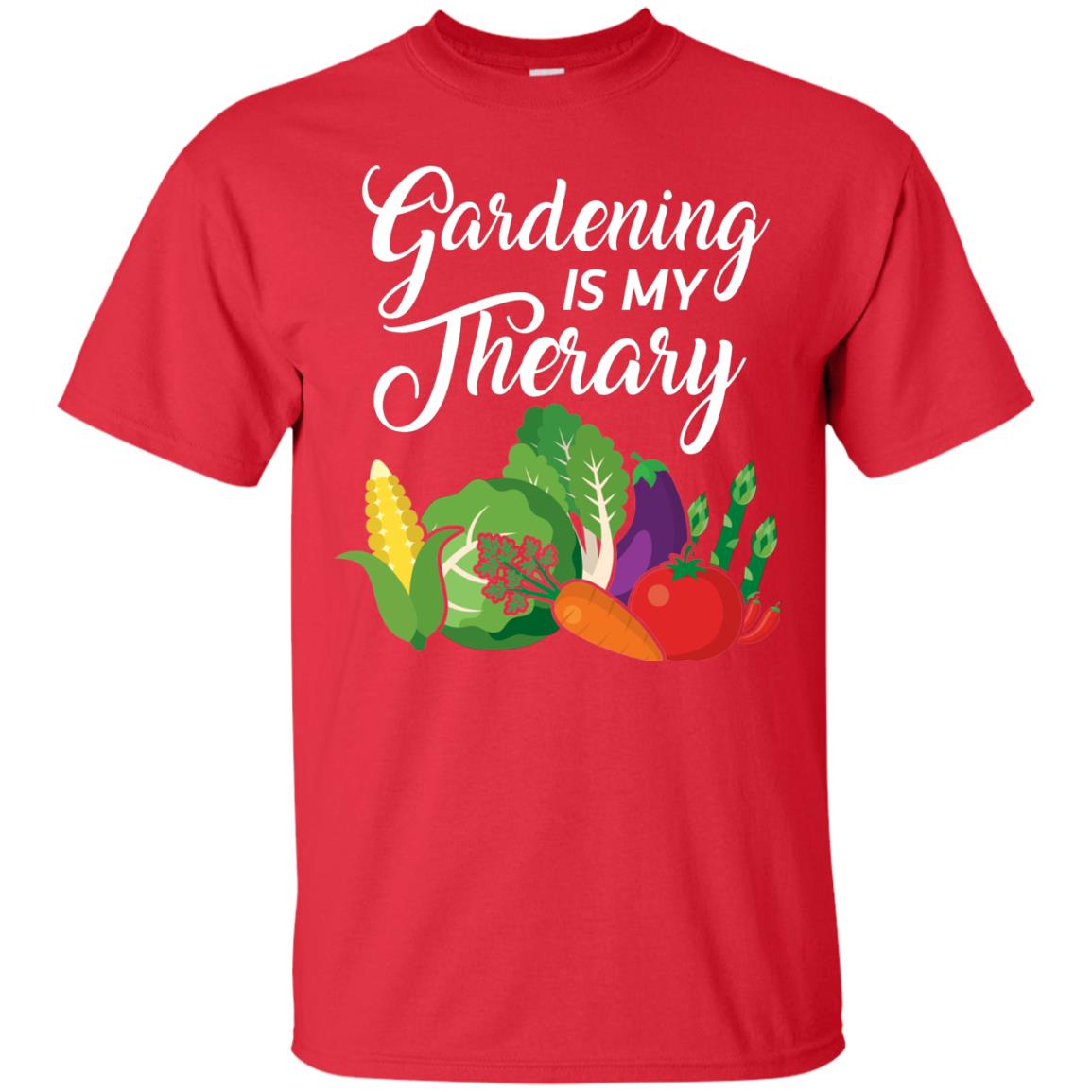 Gardening Is My Therapy Best Idea Shirt For Gardener Red