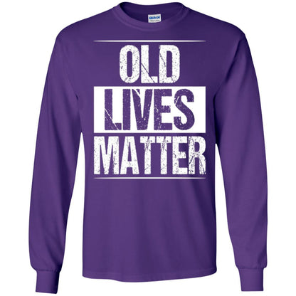 Elderly Seniors T-shirt Old Lives Matter T-shirt Purple