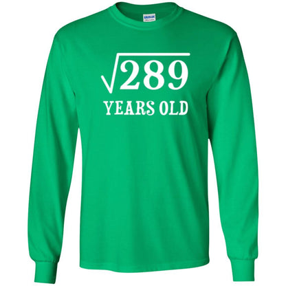 Brithday T-shirt Square Root Of 289 Irish Green