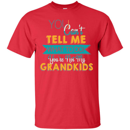 You Can't Tell Me What To Do You're Not My Grandkids Grandparents Gift Tshirt Red