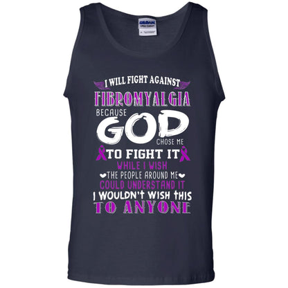 Fibromyalgia Awareness Shirt I Will Fight Against Fibromyalgia Navy