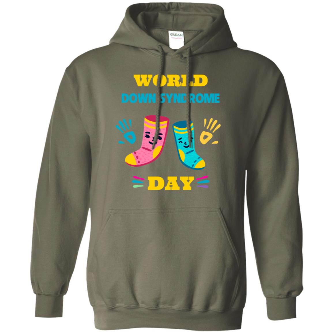 World Down Syndrome Day Hands And Stocks Shirt Military Green