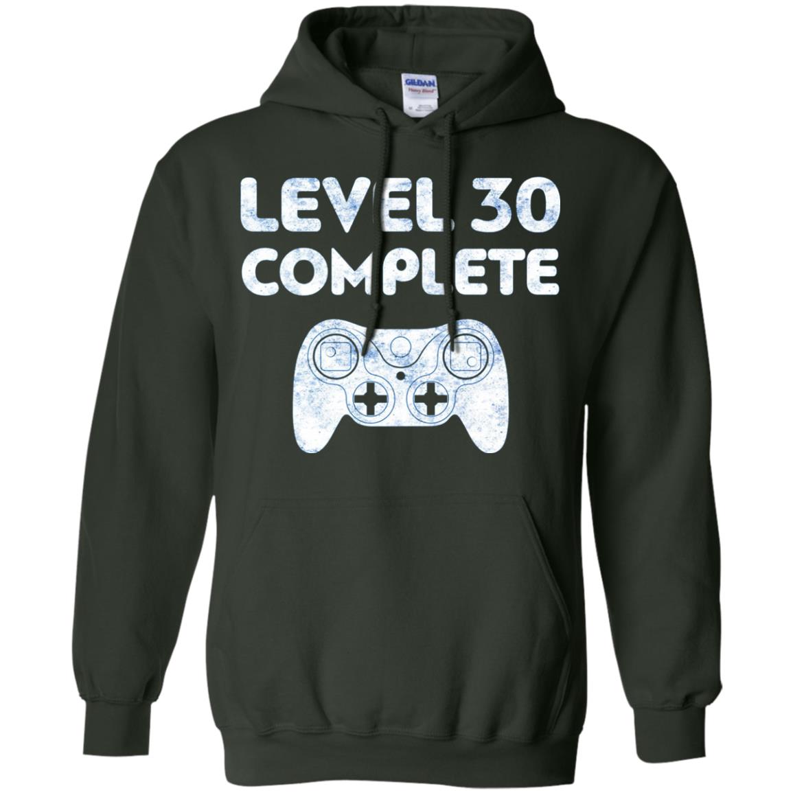 Level 30 Complete Video Gamer 30th Birthday Shirt Forest Green