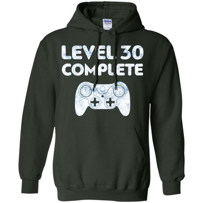 Level 30 Complete Video Gamer 30th Birthday Shirt Forest Green