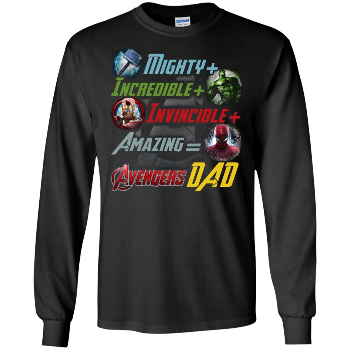 Mighty Incredible Invincible Amazing Dad Movie Fan T-shirt Black