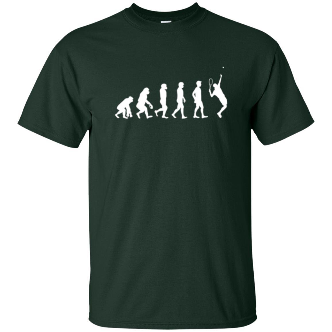 Evolution Of Tennis Player T-shirt Forest Green