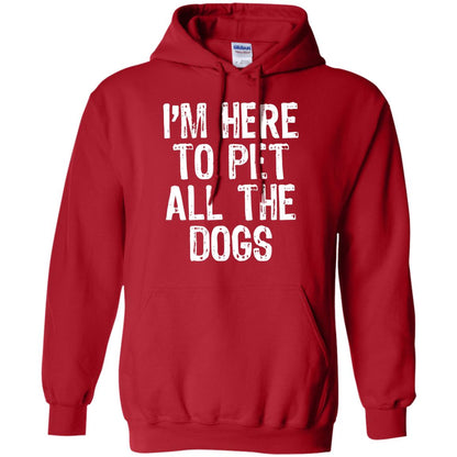 Dogs Lover T-shirt I_m Here To Pet All The Dogs Red