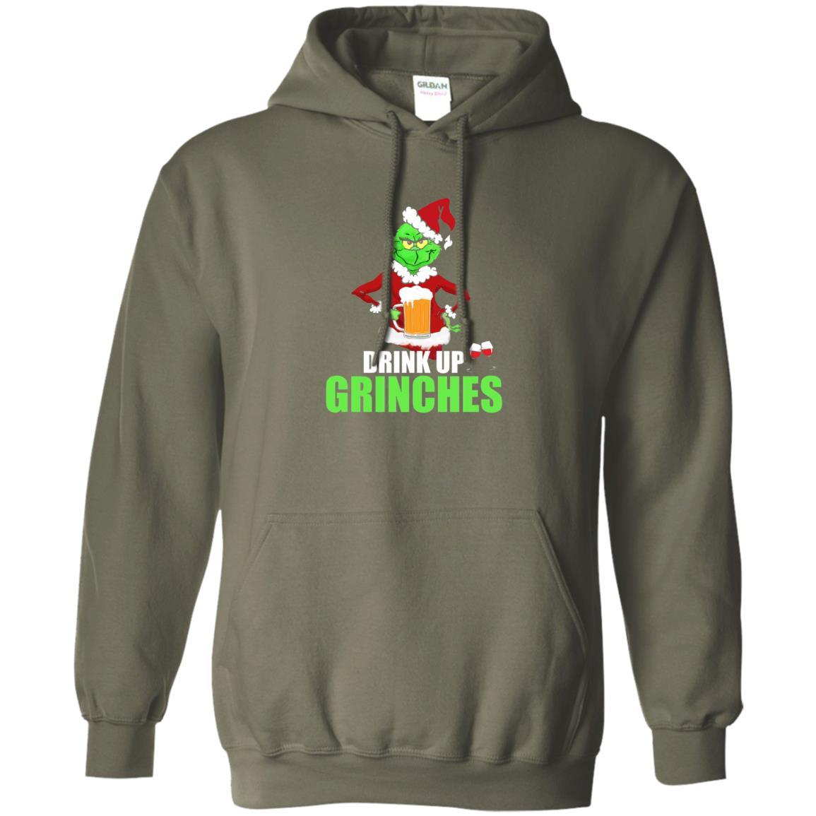 Christmas T-shirt Drink Up Grinches Military Green